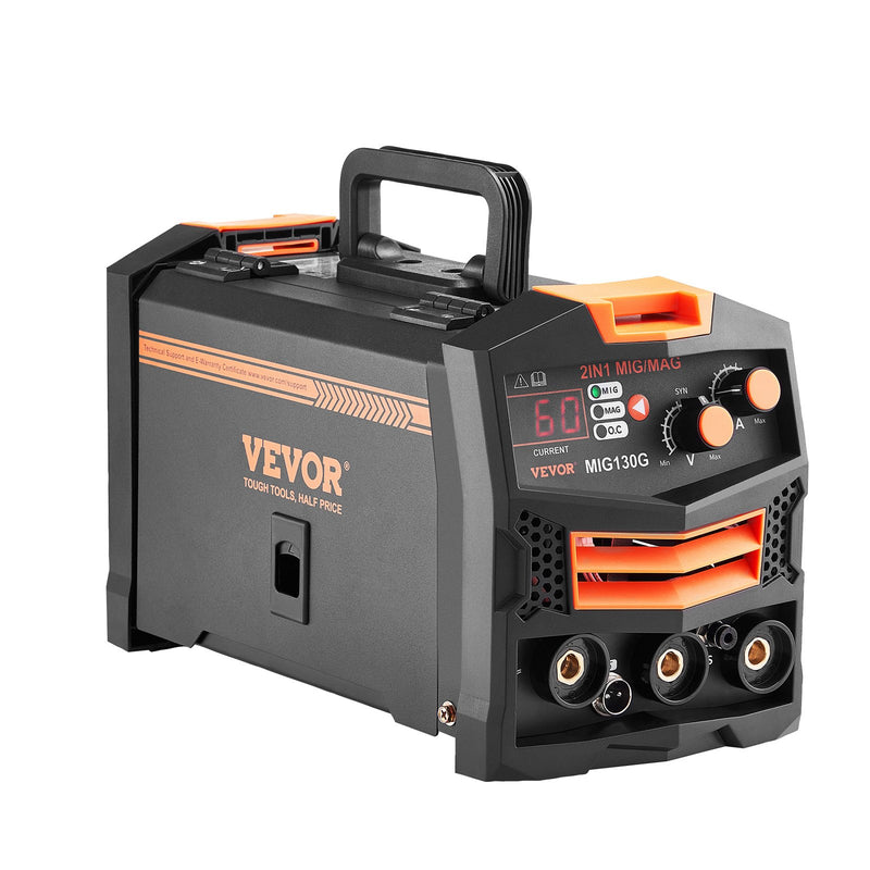 130A MIG Welder Synergic IGBT Inverter Gas Gasless Flux Core