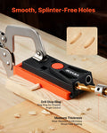 Pocket Hole Jig Kit 12.7-38.1mm Adjustable Woodworking with Drill Bit