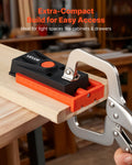 Pocket Hole Jig Kit 12.7-38.1mm Adjustable Woodworking with Drill Bit