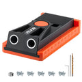 Pocket Hole Jig Kit 12.7-38.1mm Adjustable Woodworking with Drill Bit