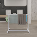 VEVOR 5 Bar Pool Towel Rack White Freestanding PVC Poolside Storage Organiser