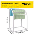 Pool Towel Rack 5 Bar Freestanding PVC Curved Poolside Storage Organiser