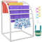 Outdoor Towel Rack 7 Bar Curved White Freestanding Pool Patio