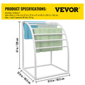 Outdoor Towel Rack 7 Bar Curved White Freestanding Pool Patio