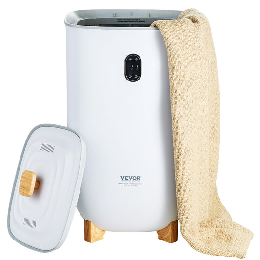 35L Towel Warmer Bucket LED Screen Timer Drying White