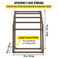 Pool Towel Rack 5 Bar Brown Freestanding PVC Trapezoid Poolside Storage