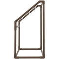Pool Towel Rack 5 Bar Brown Freestanding PVC Trapezoid Poolside Storage