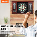 Dartboard Cabinet Set Steel Tip Darts Ready to Play Complete Bundle