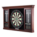 Dartboard Cabinet Set Steel Tip Darts Ready to Play Complete Bundle