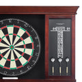 Dartboard Cabinet Set Steel Tip Darts Ready to Play Complete Bundle
