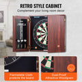 Dartboard Cabinet Set Steel Tip Darts Official Size Complete