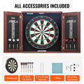 Dartboard Cabinet Set Steel Tip Darts Official Size Complete