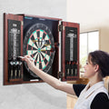 Dartboard Cabinet Set Steel Tip Darts Official Size Complete