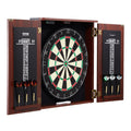 Dartboard Cabinet Set Steel Tip Darts Official Size Complete