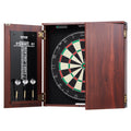 Dartboard Cabinet Set Steel Tip Darts Official Size Complete