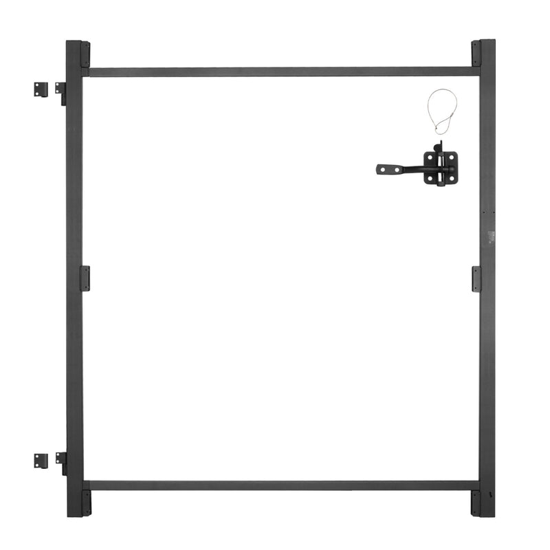 Gate Building Kit Adjustable 152-244cm Wide Wooden Fence Anti Sag