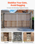 Gate Building Kit Adjustable 152-244cm Wide Wooden Fence Anti Sag