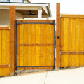 Gate Building Kit Adjustable 152-244cm Wide Wooden Fence Anti Sag