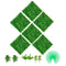 Artificial Boxwood Panels 6pcs 50.8cm Hedge Wall Privacy Screen