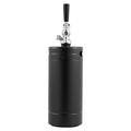 Beer Growler Tap System, 4L Mini Keg, 304 Stainless Steel Pressurized Beer Growler, Keg Growler with Pressure Display, CO2 Regulator Faucet, Leak-Proof Ring For Draft, Homebrew, Craft Beer