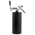 Beer Growler Tap System, 4L Mini Keg, 304 Stainless Steel Pressurized Beer Growler, Keg Growler with Pressure Display, CO2 Regulator Faucet, Leak-Proof Ring For Draft, Homebrew, Craft Beer