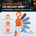 Manual Chain Hoist 1/2 Ton 1100lbs 10ft G80 Galvanized Steel