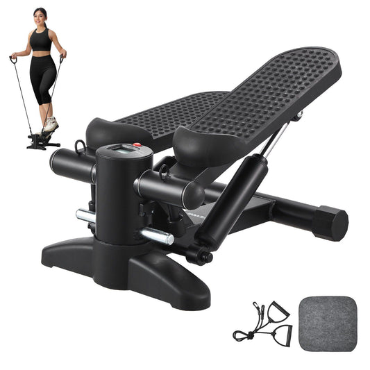 Stair Stepper Mini Hydraulic Fitness Climber 330LBS LCD Monitor
