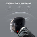 3/4 Motorcycle Helmet Bluetooth Communication Motocross