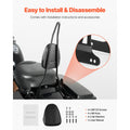 Motorcycle Backrest Sissy Bar, Compatible With Harley-Davidson Dyna Street Glide Road Glide Road King, 730mm Height Detachable Passenger Backrest, For Motorcycles, Black