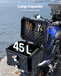 Motorcycle Top Case 45L Aluminium Alloy Waterproof Tail Box Lock