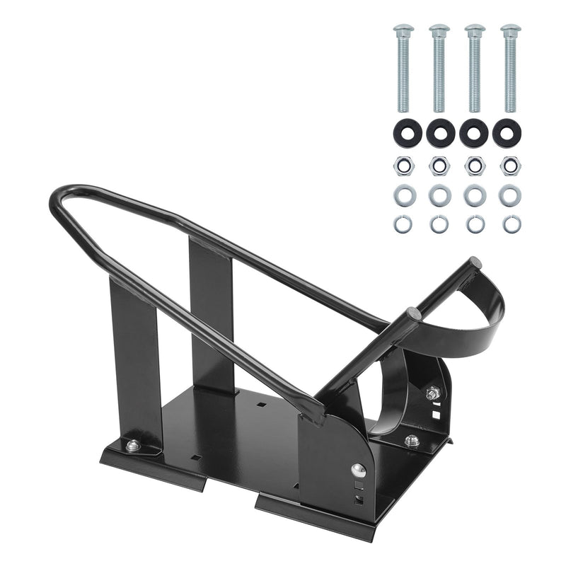 Motorcycle Wheel Chock, 816.5 kg Capacity Wheel Cradle Holder, Heavy-duty Steel Motorcycle Front Wheel Stand with 3 Adjustable Holes, For 381-533.4 mm Off-Road Motorcycles, Standard Motorcycles