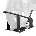 Motorcycle Wheel Chock, 816.5 kg Capacity Wheel Cradle Holder, Heavy-duty Steel Motorcycle Front Wheel Stand with 3 Adjustable Holes, For 381-533.4 mm Off-Road Motorcycles, Standard Motorcycles