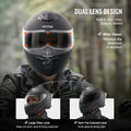 Full Face Motorcycle Helmet Motocross Bluetooth Slot