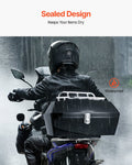 Motorcycle Top Case 48L Waterproof PP Detachable Tail Box