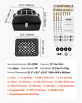 Motorcycle Top Case 48L Waterproof PP Detachable Tail Box