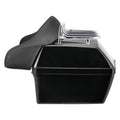 Motorcycle Top Case 48L Universal Durable PP Material Motorbike Tail Box Black