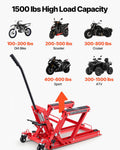Hydraulic Motorcycle Lift Jack 680kg ATV Hoist 115-385mm 4 Wheels