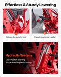 Hydraulic Motorcycle Lift Jack 680kg ATV Hoist 115-385mm 4 Wheels