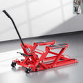 Hydraulic Motorcycle Lift Jack 680kg ATV Hoist 115-385mm 4 Wheels