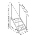 Dock Ladder 4 Step, Dock Stairs 30''-38'' Adjustable Height, 227 kgs Load Capacity, Aluminum Pontoon Boat Ladder with Dual Handrails & Nonslip Mat for Ship/Lake/Pool/Marine Boarding