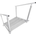 Dock Ladder 4 Step, Dock Stairs 30''-38'' Adjustable Height, 227 kgs Load Capacity, Aluminum Pontoon Boat Ladder with Dual Handrails & Nonslip Mat for Ship/Lake/Pool/Marine Boarding