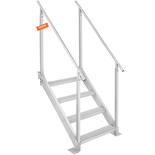 Dock Ladder 4 Step Adjustable 30"-38" Aluminium 227kg Capacity