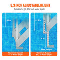 Dock Ladder 1.09-1.29m Adjustable 6 Step Aluminium 227kg Capacity