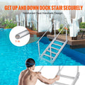 Dock Ladder 1.09-1.29m Adjustable 6 Step Aluminium 227kg Capacity