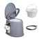 Portable Toilet 5L Bucket Camping Caravan RV Commode Dual Lids