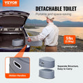 Portable Toilet 5L Bucket Camping Caravan RV Commode Dual Lids
