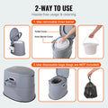 Portable Toilet 5L Bucket Camping Caravan RV Commode Dual Lids