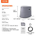 Portable Toilet 5L Bucket Camping Caravan RV Commode Dual Lids