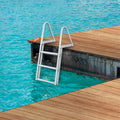 Dock Ladder 3 Step Aluminum 159kg Load Capacity Boat Pontoon Boarding