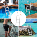 Dock Ladder 4 Step Aluminum 350lbs Pontoon Boat Marine Pool